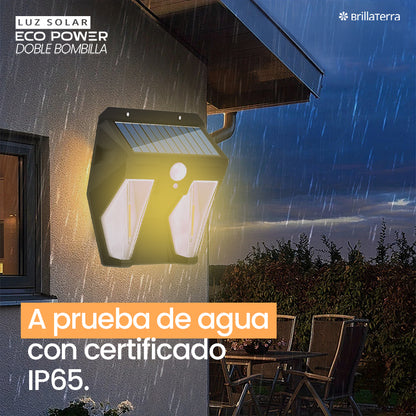 Luz Solar EcoPower con Doble Bombilla