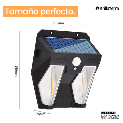 Luz Solar EcoPower con Doble Bombilla