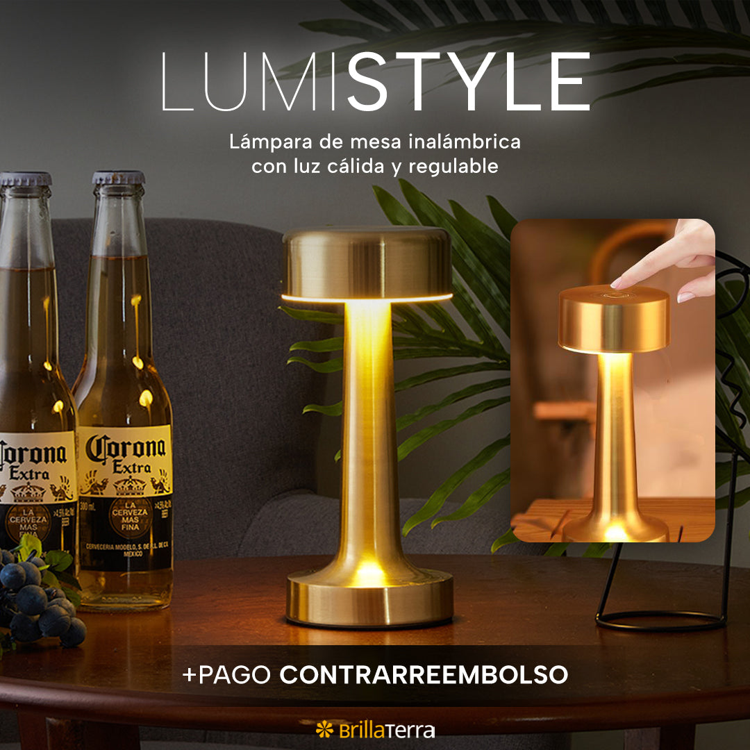 LumiStyle – Lámpara inalámbrica con luz cálida y regulable