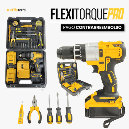 FlexiTorque Pro – Taladro y atornillador con extensión flexible para espacios reducidos