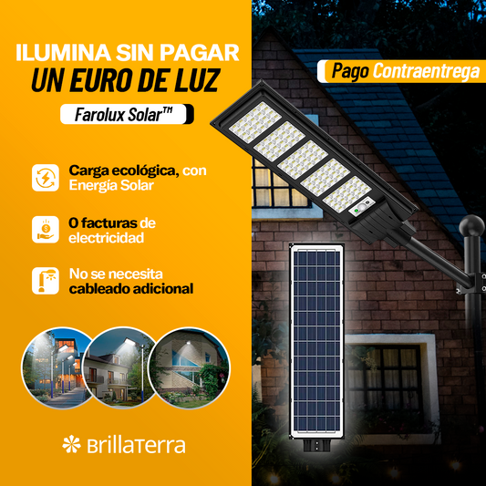 Farolux Solar - Farola LED para exteriores sin instalación eléctrica