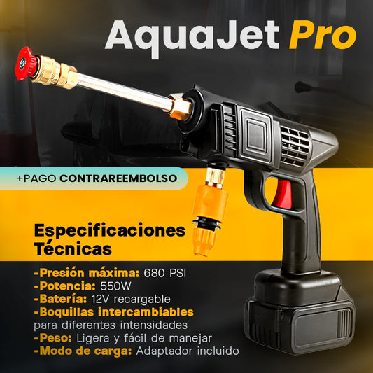 AquaJet Pro – Pistola de agua inalámbrica para coches, jardines y más