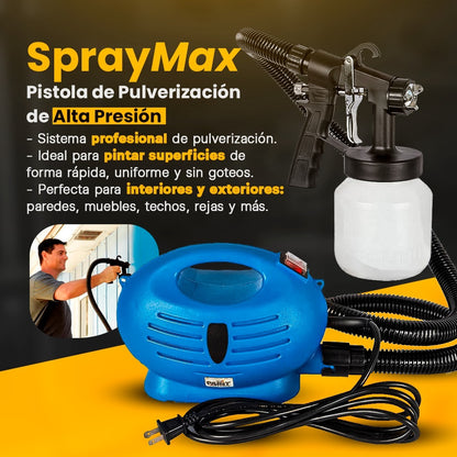 SprayMax – Pistola de pulverización de alta presión con compresor integrado