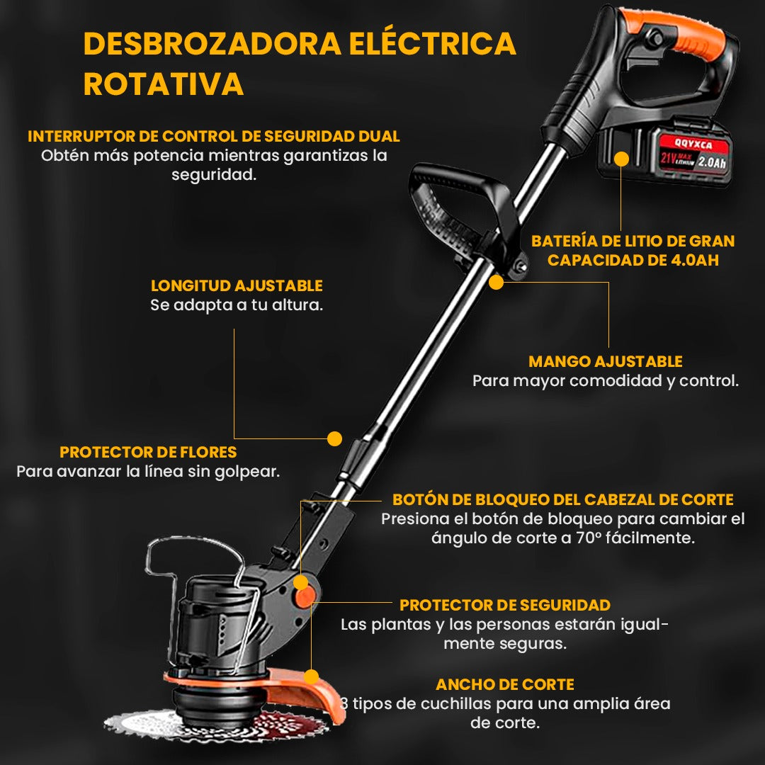 Desbrozadora PowerTrim – Ligera, inalámbrica y con cuchillas intercambiables